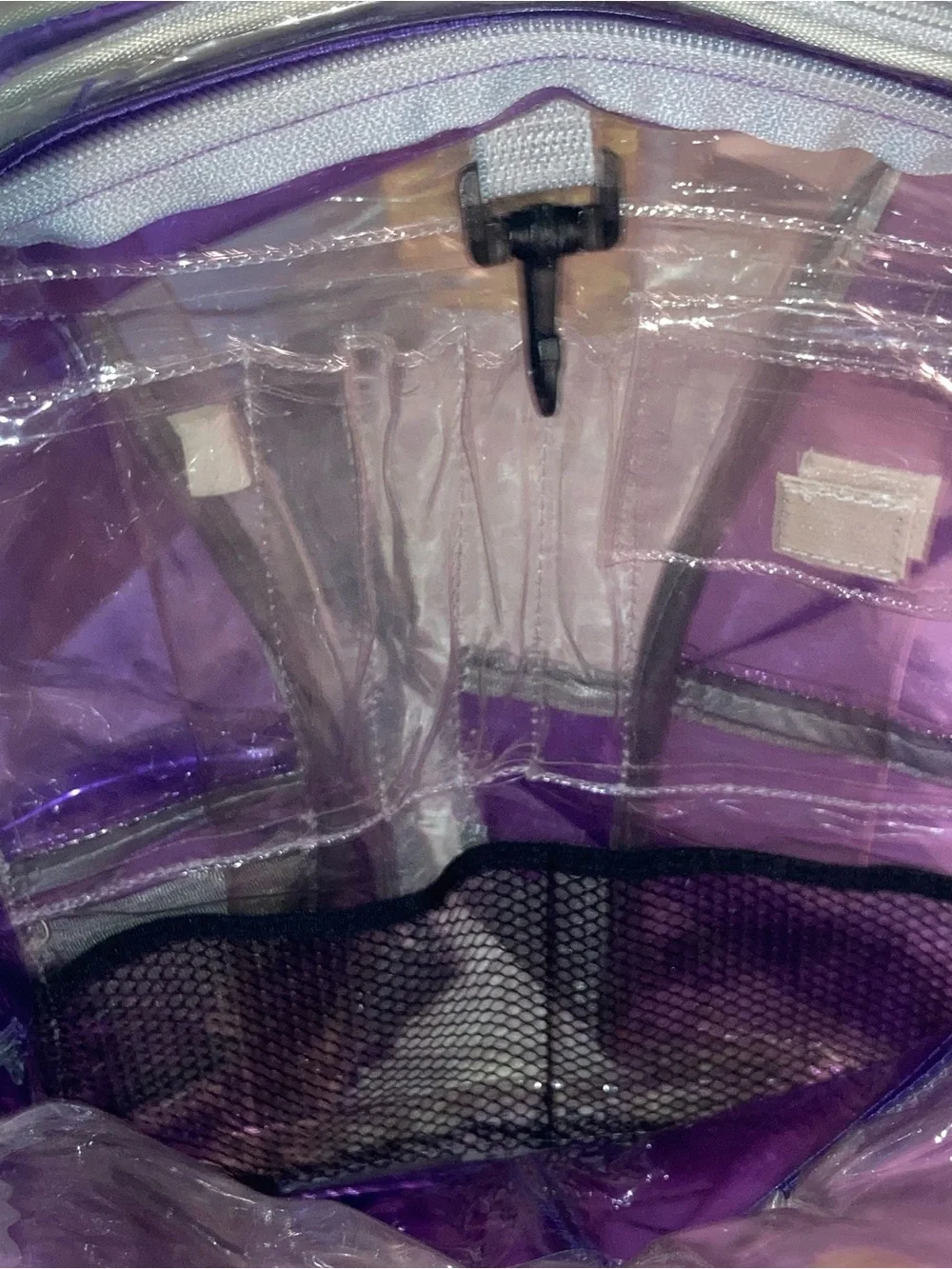 Vintage Purple Vinyl Transparent Backpack